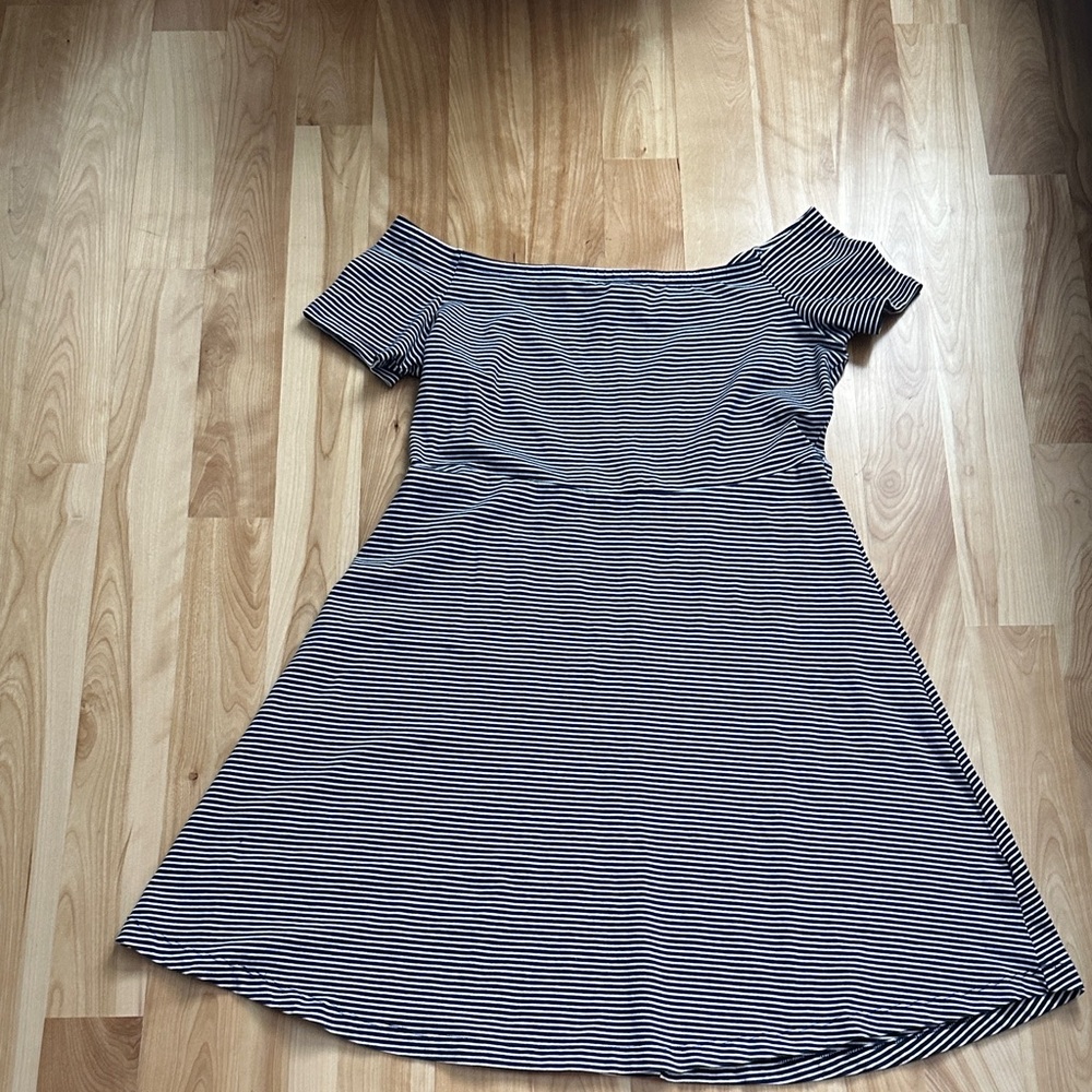 Old Navy Striped Off-Shoulder Mini Dress